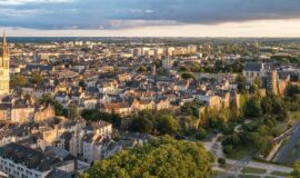 vue aerienne de la ville Angers