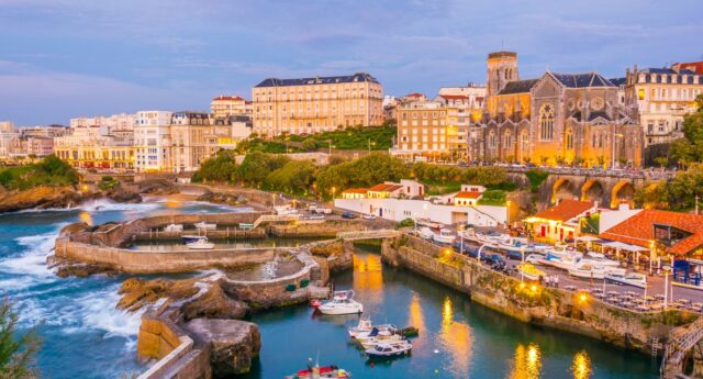 vue aerienne de la ville de Biarritz