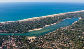 vue aerienne de la ville de Hosegor
