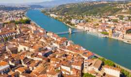 vue aerienne de la ville de Vienne