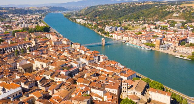 vue aerienne de la ville de Vienne