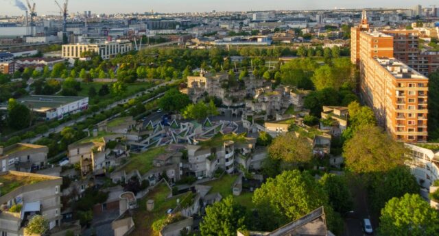 vue aerienne de la ville de Ivry sur seine