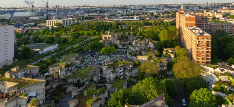 vue aerienne de la ville de Ivry sur seine
