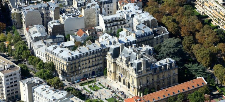 vue aerienne de la ville de Neuilly sur seine