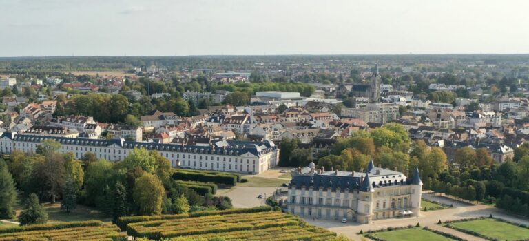 vue aerienne de la ville de Rambouillet