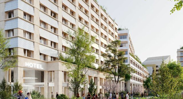 Un hotel hospitalier TRIBE en construction dans le quartier Python-Duvernois a Paris
