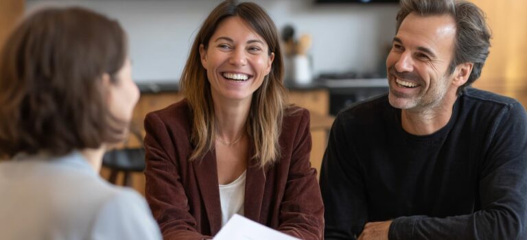 agent immobilier donnant des conseils a un de client