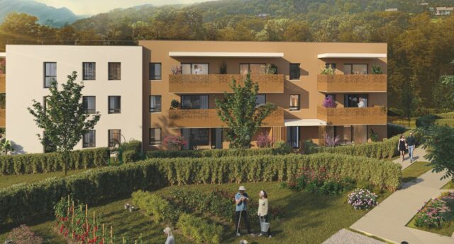 Credit Agricole Immobilier pose la 1ere pierre d'un programme de 82 logements a Aix-les-Bains