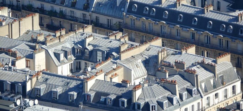 vue aerienne d'immeubles parisiens