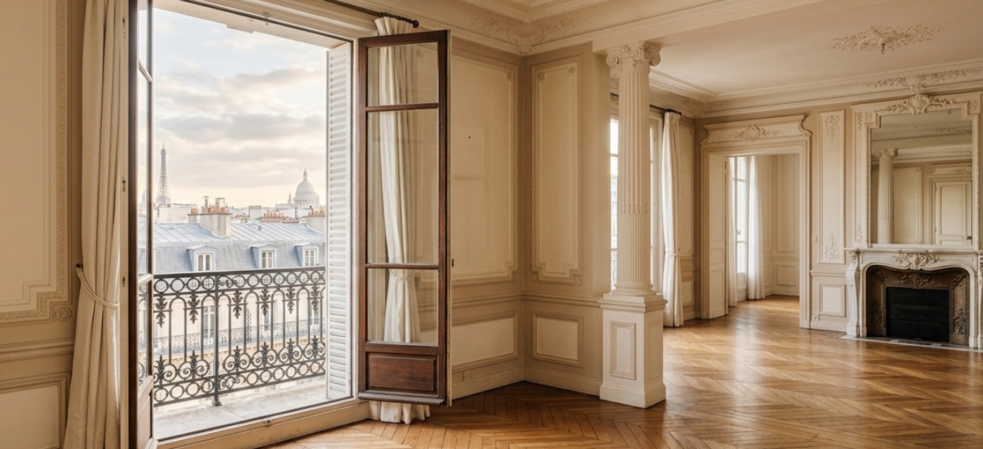Appartement de prestige a Paris avec balcon, vue degagee, moulures et parquet
