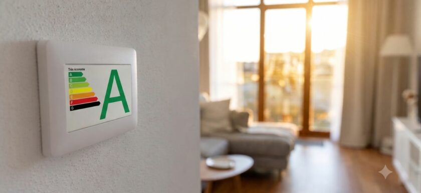 Logement classe A au DPE expose a une forte chaleur estivale.