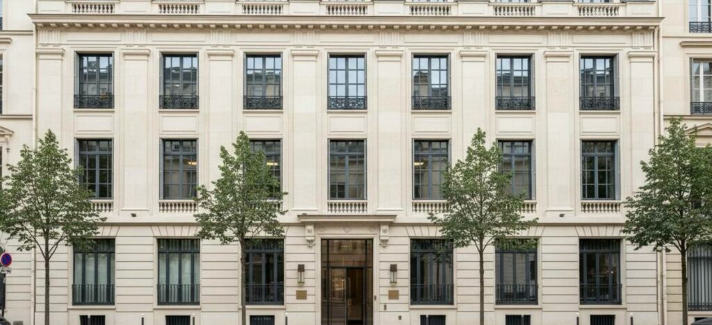 Façade d’un immeuble de bureaux illustrant l’investissement en SCPI