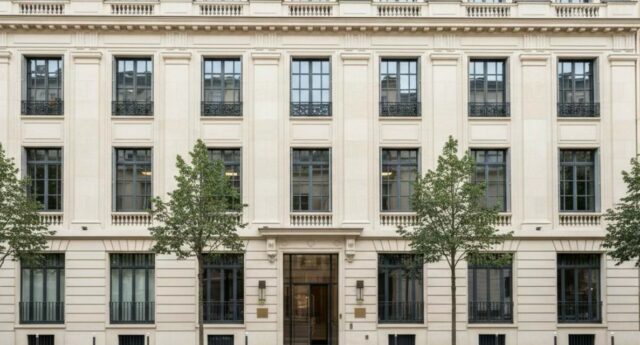 Façade d’un immeuble de bureaux illustrant l’investissement en SCPI