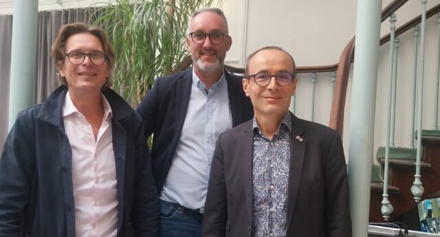 Lionel Janot co-président de l'Alliance du Diagnostic Immobilier, Yannick Colin pour Filiance, et Olivier Heaulme Président de Sidiane