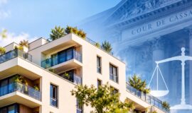 une copropriété avec la cour de cassation en arriére plan