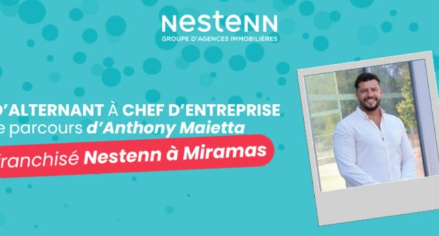 Anthony Maietta avec l’équipe de son agence Nestenn à Miramas