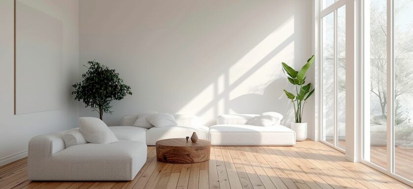 Intérieur lumineux d’un appartement neuf Cogedim équipé pour maintenir une température de 26 °C en été