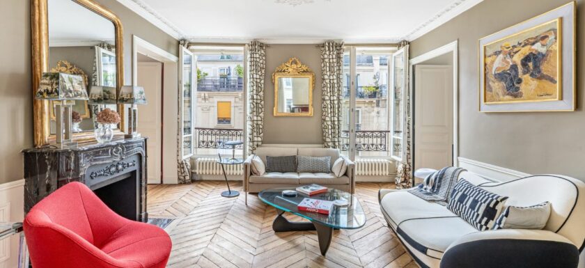 Immeubles haussmanniens dans le 6e arrondissement de Paris, où les prix immobiliers progressent de 5,9 %