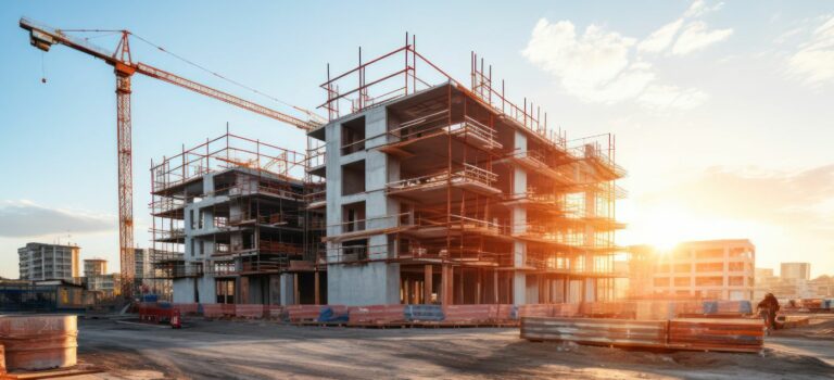 Immeuble de logements neufs en construction en 2026