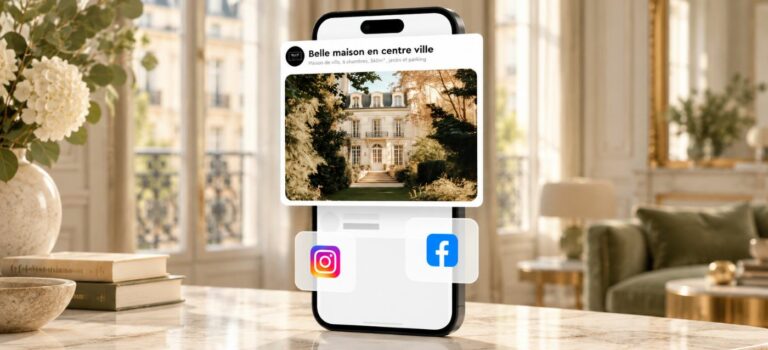 Annonce immobilière de prestige sur Instagram avec Boost Social Immo de Belles Demeures